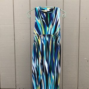 V-neck long Calvin Klein dress